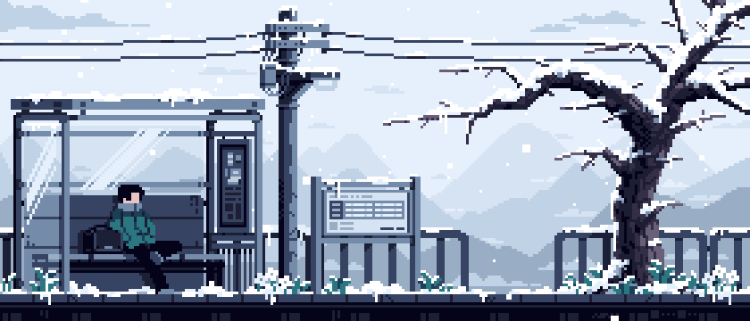 Aesthetic cozy lofi pixel art loop